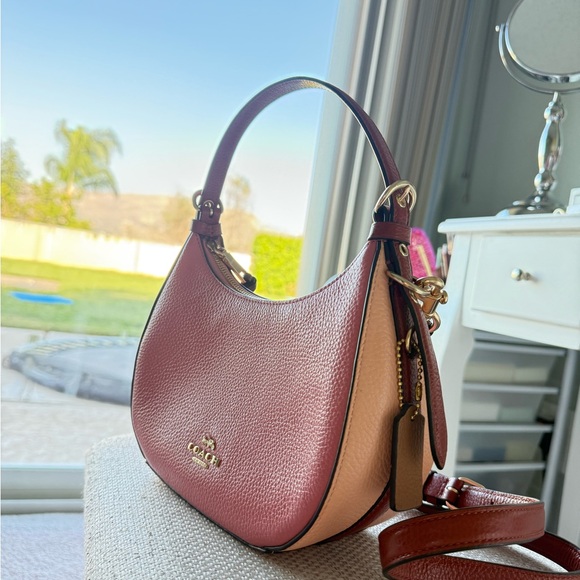 Coach Coral and Beige Shoulder/Crossbody Bag - Picture 5 of 11